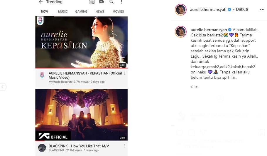 Diduga Ada Kode Nama Atta Halilintar di Lagu Aurel Hermansyah, Benarkah?