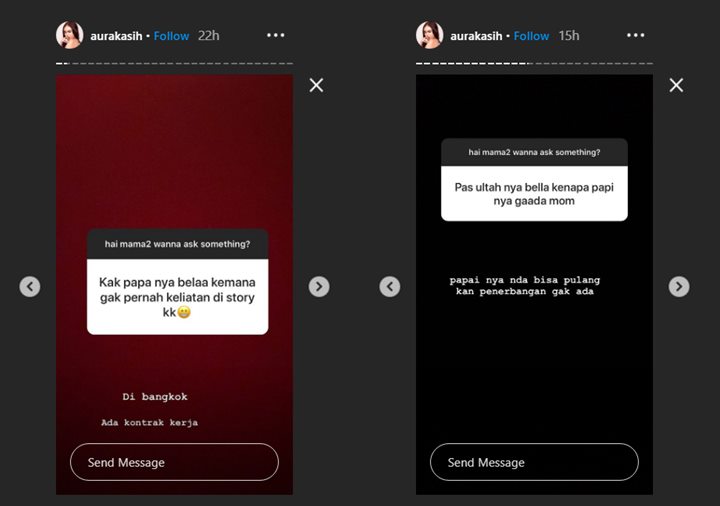 aura kasih memberikan jawaban dari pertanyaan warganet mengenai keberadaan sang suami