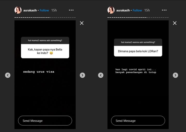 aura kasih memberikan jawaban dari pertanyaan warganet mengenai keberadaan sang suami
