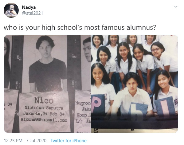 Buku Tahunan SMA Nicholas Saputra Tersebar, Sontak Jadi Trending Topic