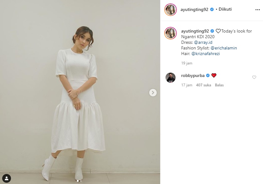 Bukan Didi Riyadi, Foto Menawan Ayu Ting Ting Dapat ‘Hati’ dari Presenter Tampan Ini Bikin Baper