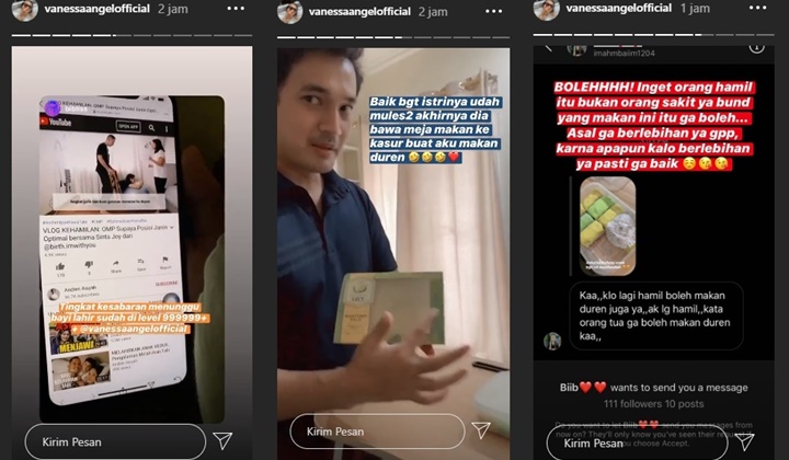 Jelang Persalinan, Vanessa Angel Jawab Begini Usai Ditegur Karena Makan Durian
