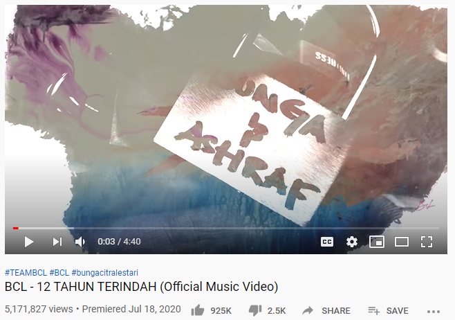 Kurang dari 24 Jam, MV BCL ’12 Tahun Bersama’ Raup Jutaan Views Views Hingga Trending Twitter