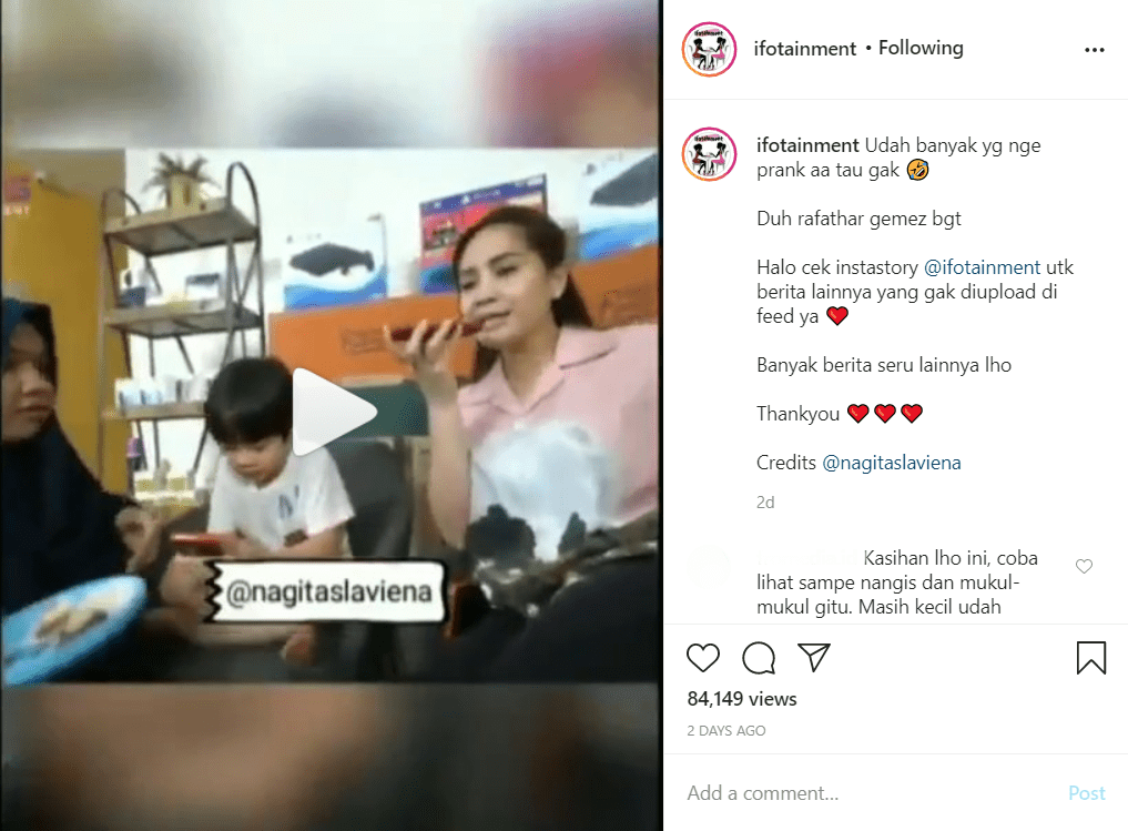 Sering Lakukan Prank Pada Rafathar, Nagita Slavina Dikritik Habis-habisan