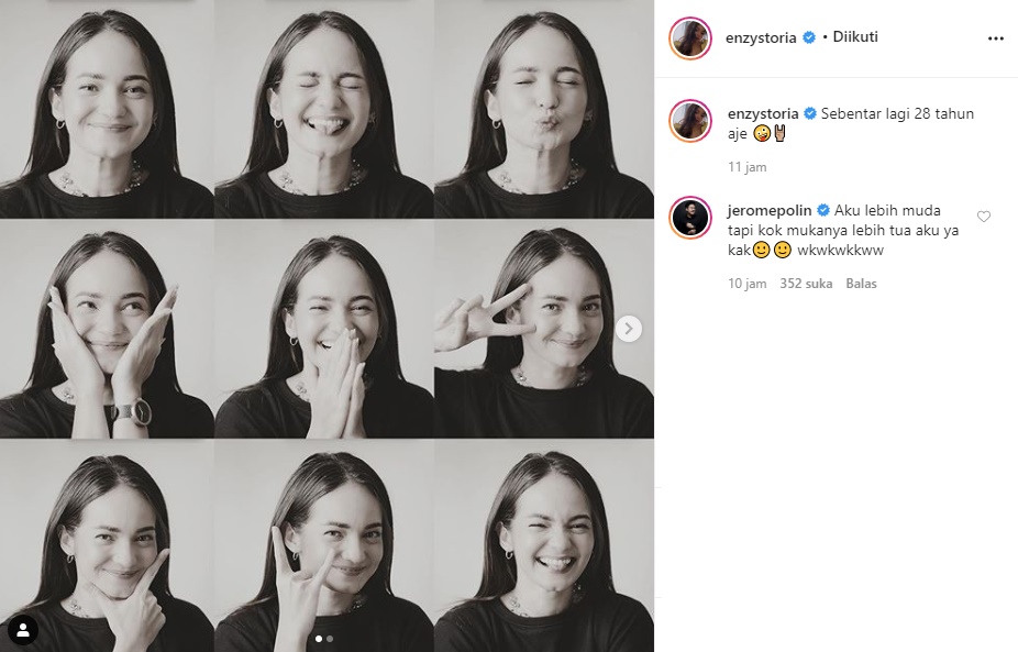 Enzy Storia Bombardir Foto Gemas Jelang Masuki Usia 28 Tahun, Komentar Jerome Polin Paling Disorot