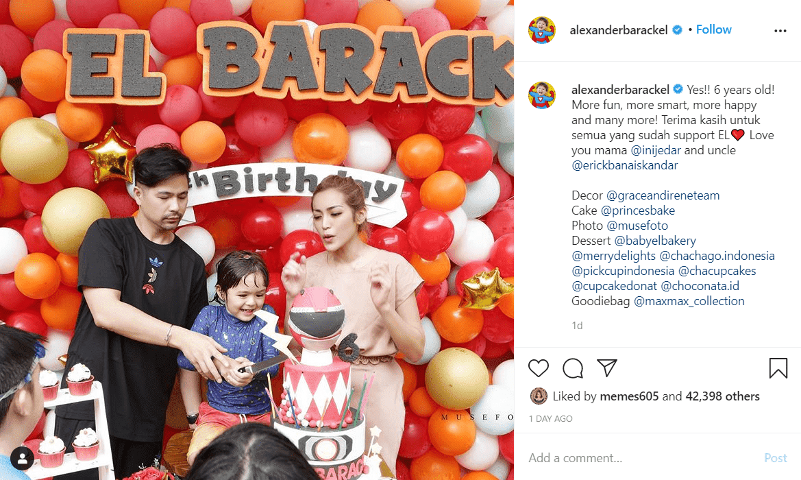 Ucap Terima Kasih pada Jessica Iskandar dan Sang Paman, El Barack Tak Tulis Nama Richard Kyle