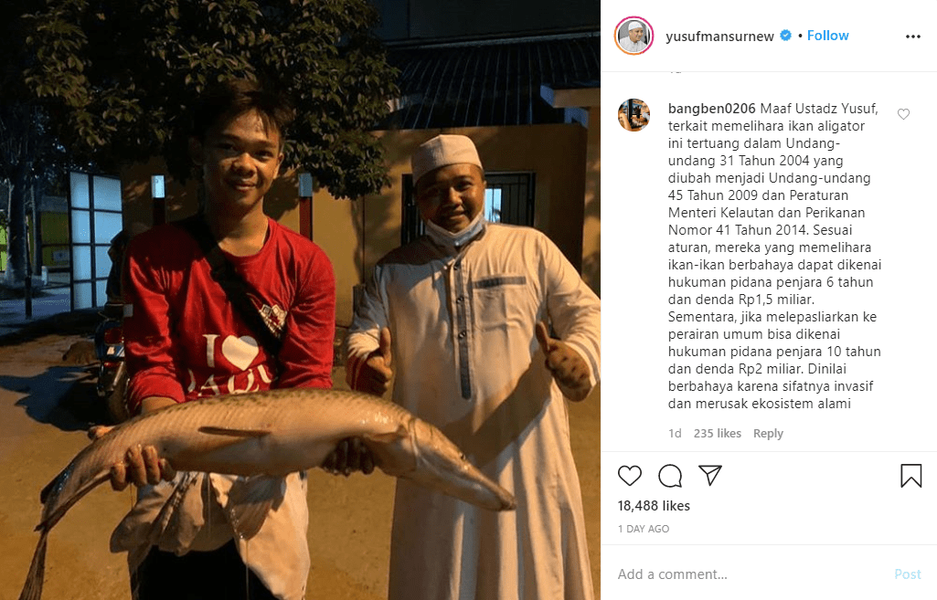 Ustaz Yusuf Mansur Dapat Peringatan Usai Sang Santri Pelihara Ikan Aligator, Ungkap Minta Maaf