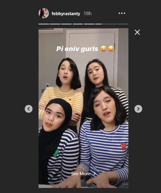 febby rastanty mengucapkan selamat anniversay blink