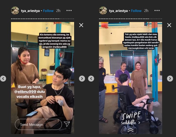 tya ariestya mengunjungi ibnu elkasih