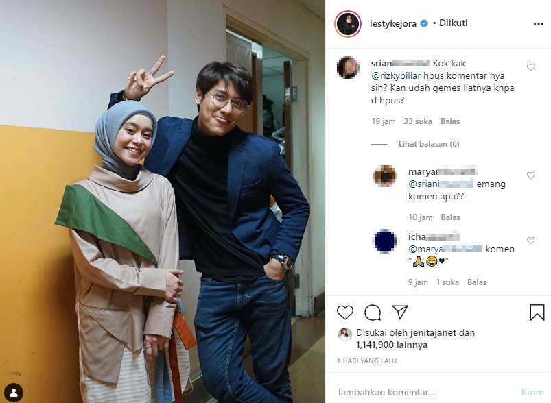 Makin Akrab, Komentar Rizky Billar di Postingan Lesti ‘Lenyap’ Sontak Dipertanyakan
