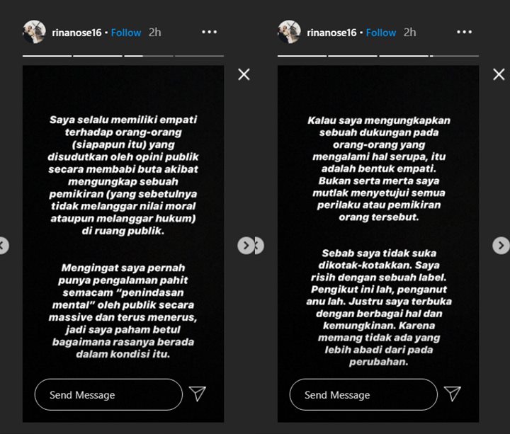rina nose angkat bicara usai dikaitkan dengan permasalahan anji