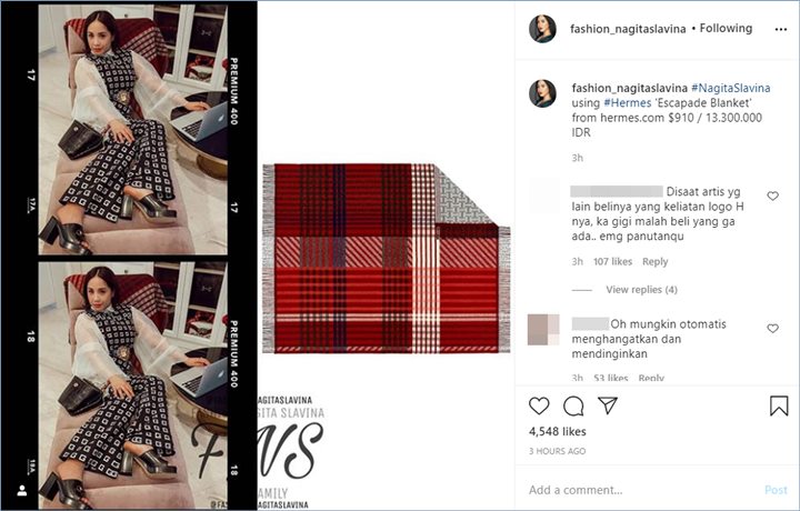 nagita slavina mendapatkan banyak pujian