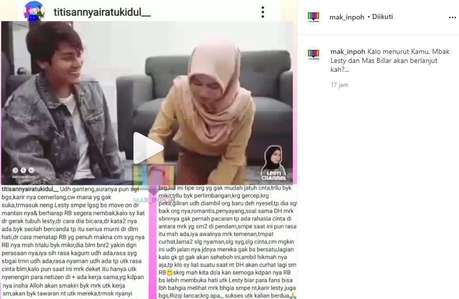 Titisan Nyai Ratu Kidul Sebut Lesti Sudah Move On Hingga Berharap ‘Ditembak’ Rizky Billar
