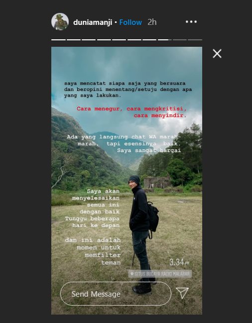 anji mengaku akan memilih teman usai kembali terlibat kontroversi karena video bersama profesor hadi