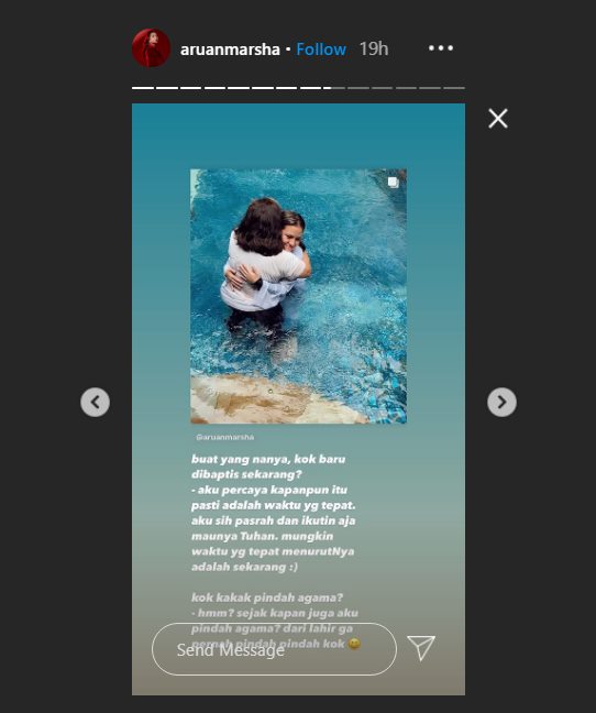 marsha aruan menjawab mengenai isu pindah agama