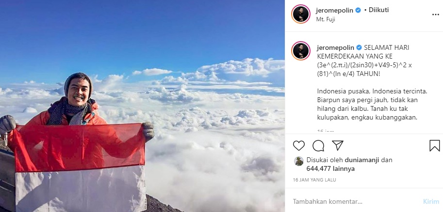 Tak Butuh Mikir Keras, Cara Antimainstream Jerome Polin Peringati HUT RI Bikin Netter Girang