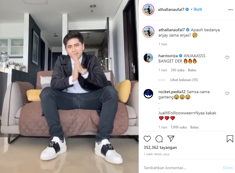 Athalla Naufal Bingung Bedanya Anjay dengan Anjas, Picu Komentar Begini