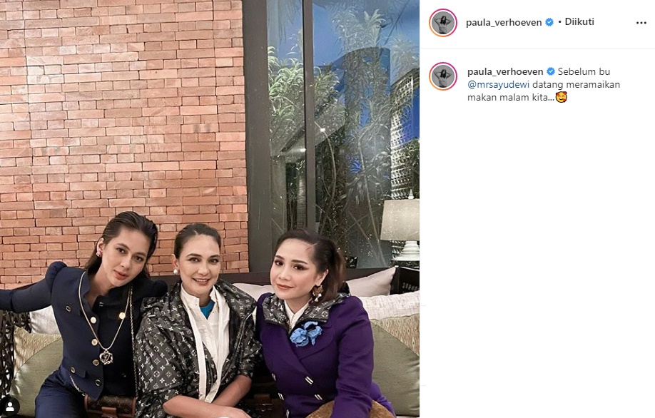 Visual Paula Verhoeven Kumpul Bareng Luna Maya-Nagita Slavina Bikin Kesengsem Dijuluki Berkelas