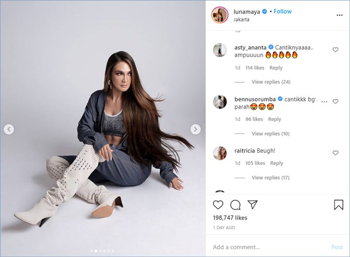luna maya mendapatkan komentar manis dari sederet selebriti ternama