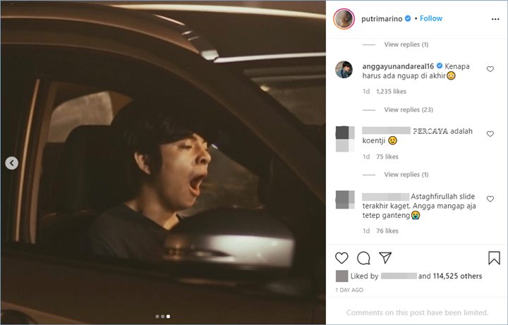 pesan putri marino untuk angga yunanda