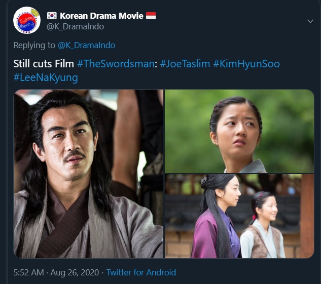 potret joe taslim pada film \'the swordsman\' tersebar di media sosial