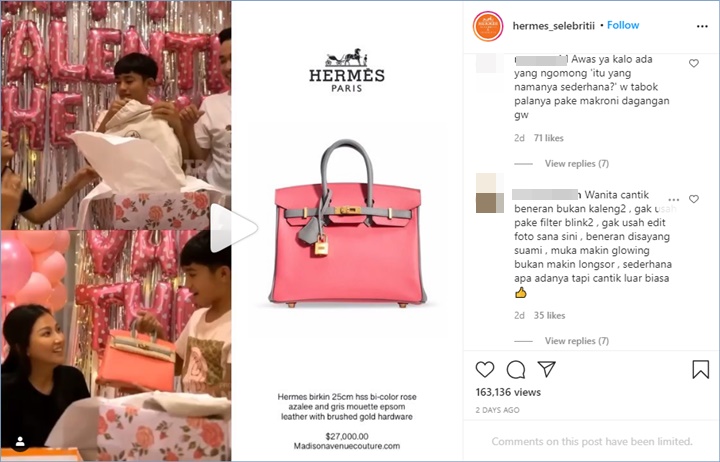 sarwendah sontak banjir pembelaan lantaran terkadang disebut imej sederhana tidak berlaku lantaran terlihat kerap mempunyai barang-barang mewah dengan harga fantastis