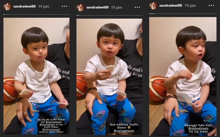 Ogah Dipanggil Koko Rafa, Putra Sulung Sandra Dewi Kekeh Pinta Disebut Justin Bieber Bikin Gemas