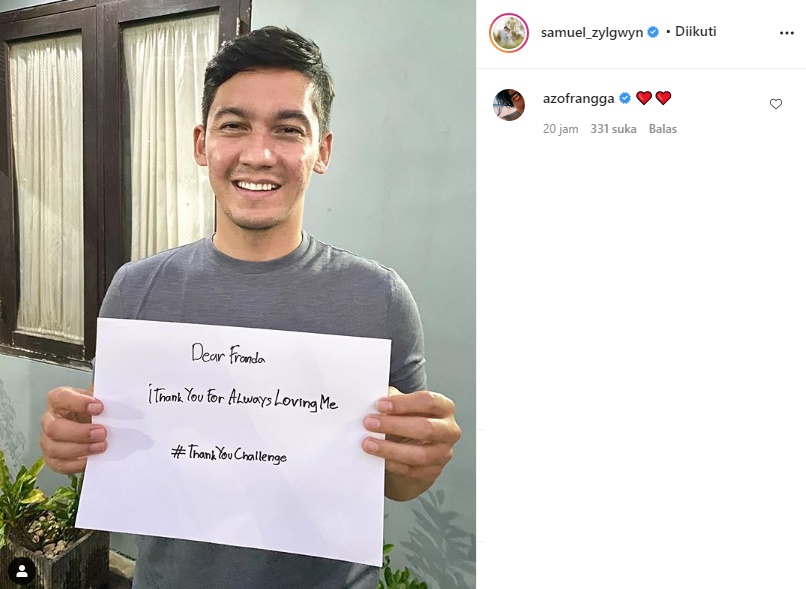 Samuel Zylgwyn Romantis ke Franda Ramaikan Thank You Challenge, Komentar Rangga Azof Disorot