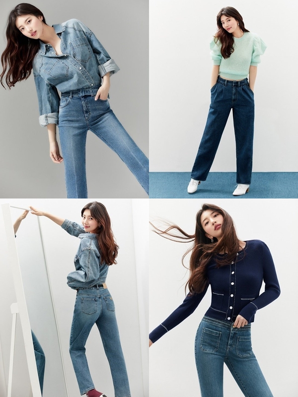 Kembali Bintangi Iklan Guess, Suzy Tampil Kece Pakai Padu Padan Setelan Denim