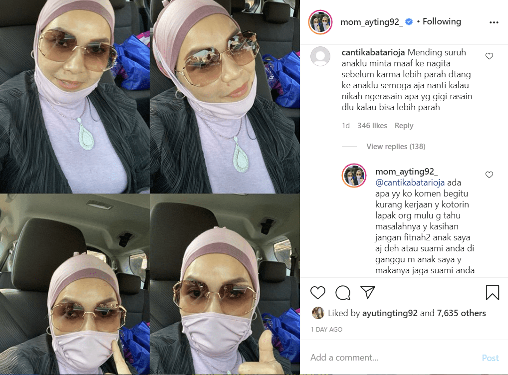 Kena Imbas, Ibu Ayu Ting Ting Meradang Karena Ikut Diserang Penggemar Nagita Slavina