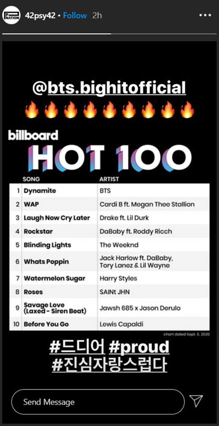 BTS Pecahkan Rekornya di Billboard Hot 100, PSY Beri Reaksi Heboh