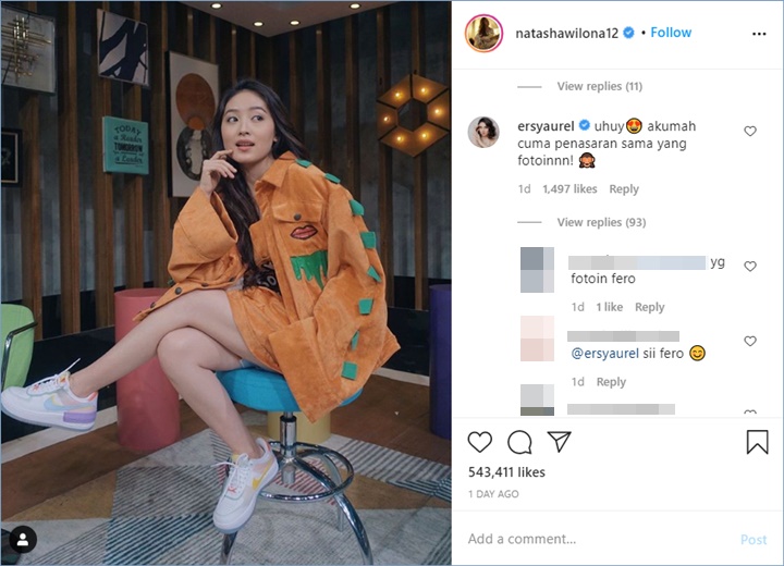 komentar warganet di potret natasha wilona