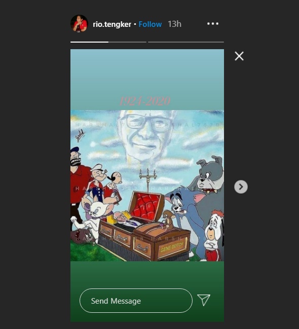 kakak nagita slavina, rio tengker membagikan ilustrator di instagram pribadinya