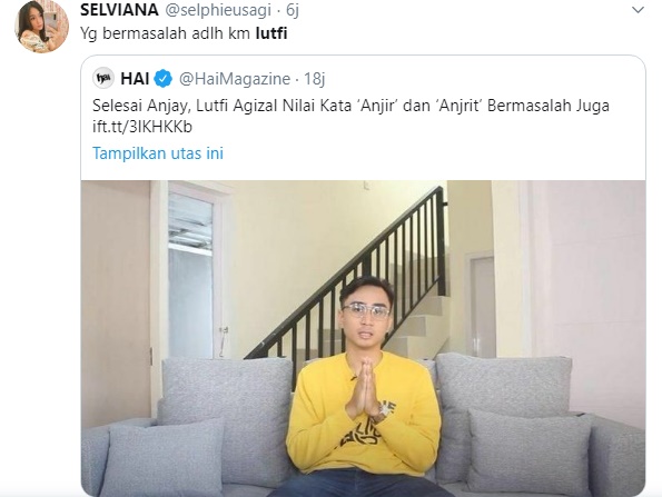 Akhiri Persoalan Kata ‘Anjay’, Lutfi Agizal Ternyata Kembali Trending Gara-gara Ini