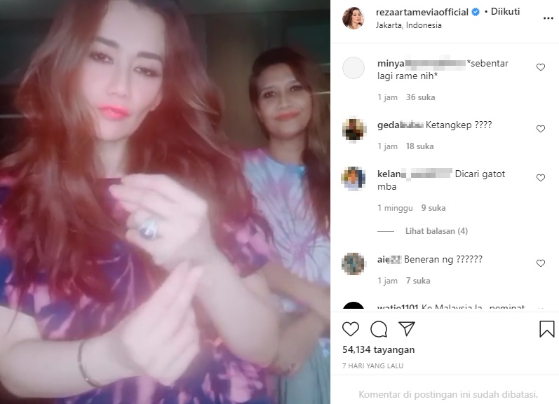 Reza Artamevia Diamankan Polisi Diduga Terkait Narkoba, Instagramnya Langsung Diserbu