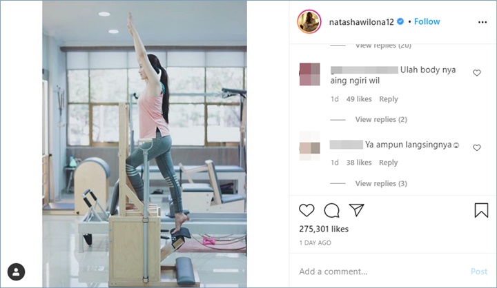 natasha wilona mendapatkan pujian lantaran dianggap mempunyai bentuh tubuh idaman