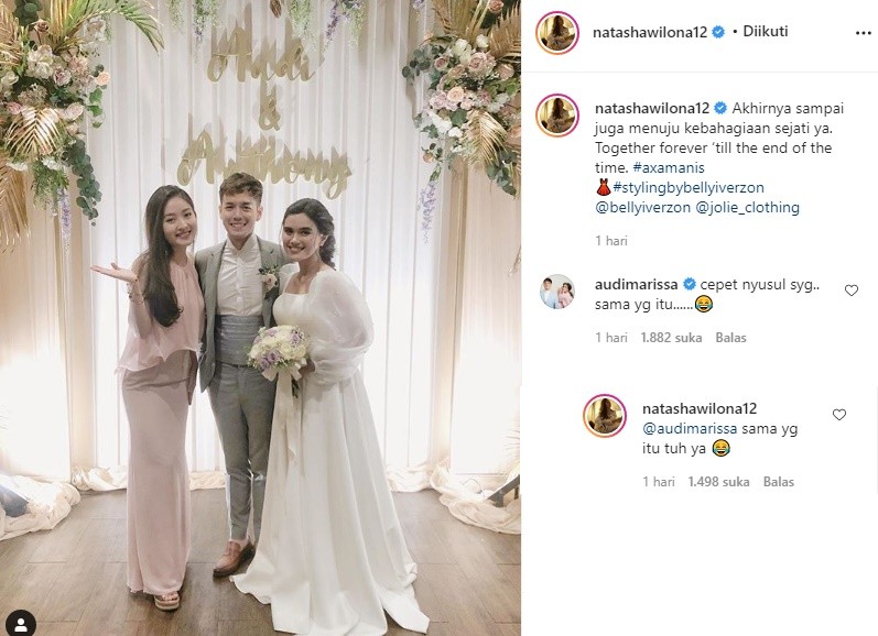 Natasha Wilona Pamer Foto Kondangan ke Audi Marissa, Komentar Istri Anthony Xie Bikin Fans Kepo