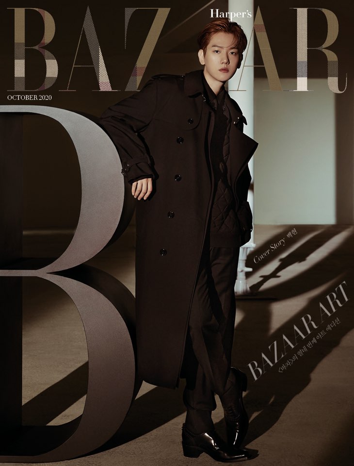 Baekhyun Tampil Maskulin Jadi Idol Kpop Pertama yang Tampil Solo di Harper\'s BAZAAR Korea