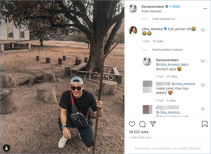 ifan seventeen dan citra monica menunjukkan keakraban di Instagram