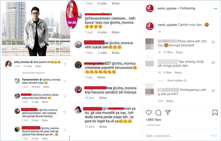 ifan seventeen diharapkan berjodoh dengan citra monica