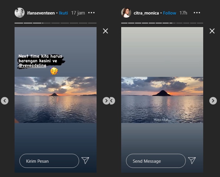 ifan seventeen dan citra monica dikabarkan berlibur di labuan bajo bersama