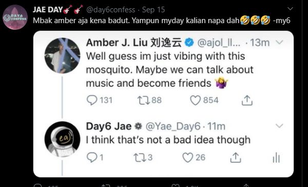 Kocaknya Amber f(x) yang ‘Kena Badut’ Fans Tanah Air Jae DAY6