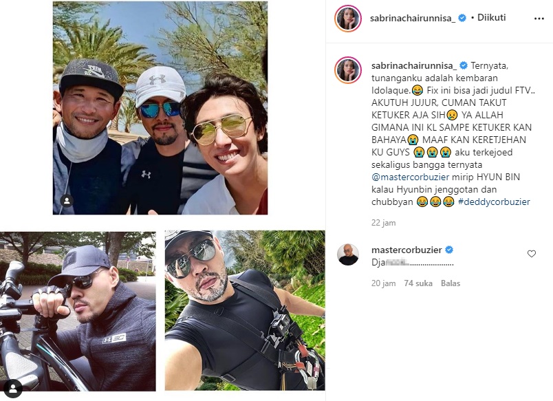 Sabrina Sebut ‘Kemiripan’ Deddy Corbuzier dengan Hyun Bin, Reaksi Pacar Pecah Gelak Tawa