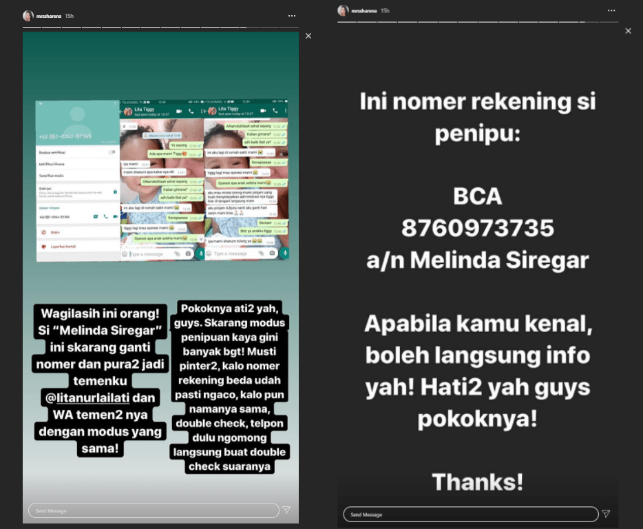 Sharena Delon Naik Pitam Usai Namanya Dicatut Penipu Hingga Sang Buah Hati Disebut Idap Tumor Otak
