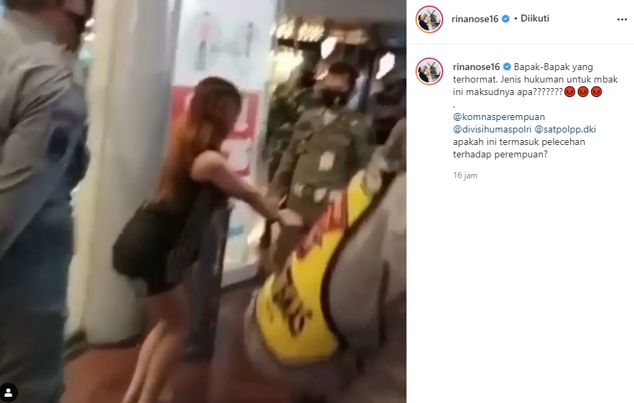 Tanggapi Video Cewek Dihukum Jongkok-Berdiri Karena Tak Pakai Masker, Rina Nose Pertanyakan Ini