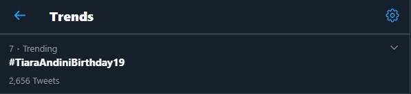 tiara andini menjadi trending topic di twitter indonesia hari ini karena berulang tahun ke 19 tahun