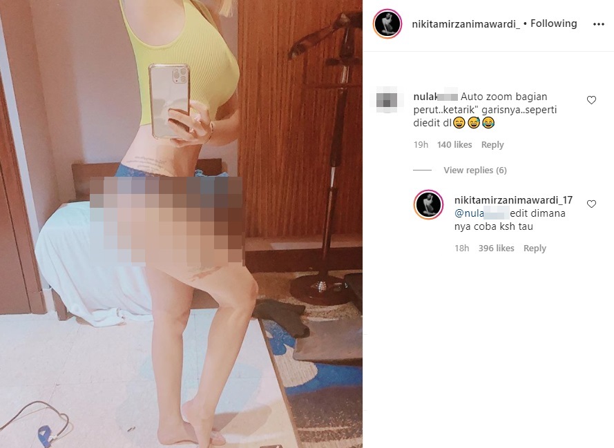 Pamer Perut Rata Malah Dicurigai Editan, Nikita Mirzani Balik Bilang Begini