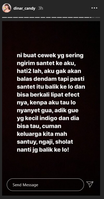 Dikirimi Santet, Dinar Candy Tak Segan Beri Peringatan Keras: Hati-hati Lah!