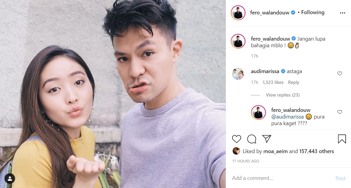 Fero Walandouw Pamer Foto Mesra Bareng Natasha Wilona, Reaksi Julid Audi Marissa Disorot