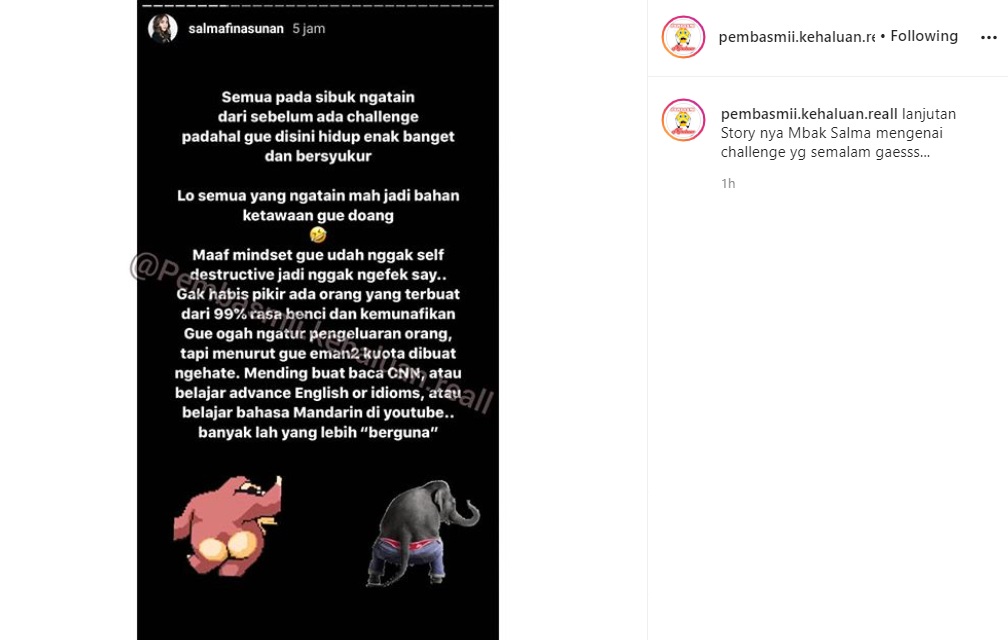 Terus Diserbu Hujatan, Salmafina Sunan Singgung Soal Hidup Enak dan Bersyukur